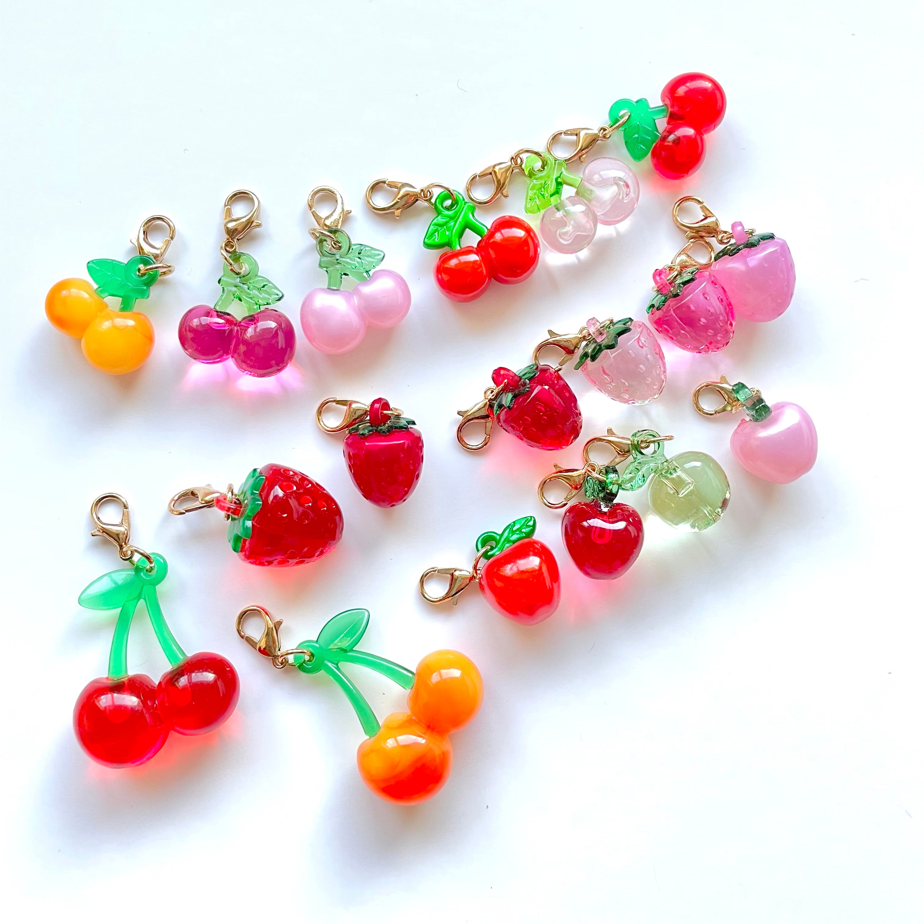 Zipper Charms - Strawberry Cherry