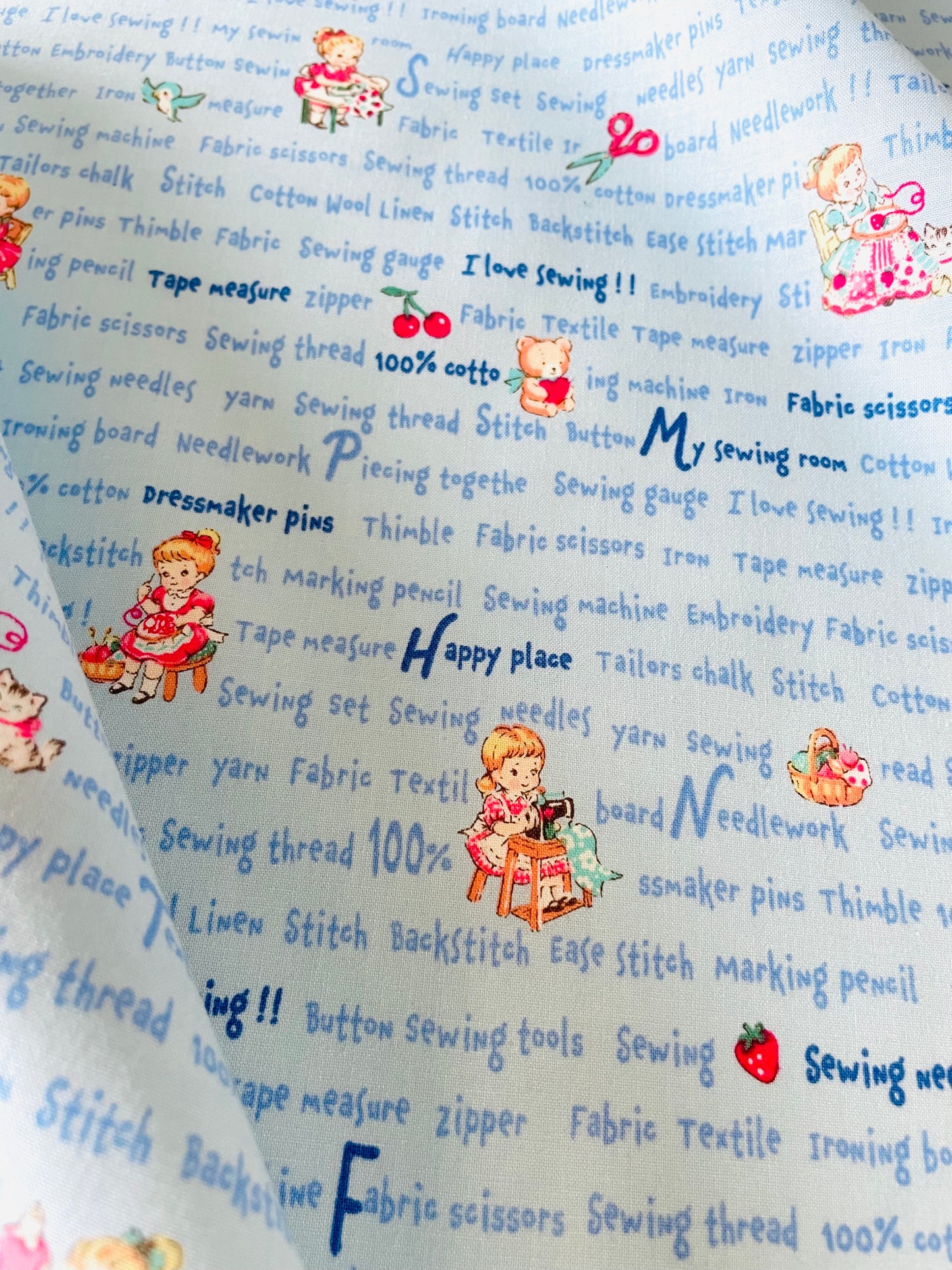 Sweet Sewing Texts  - Blue