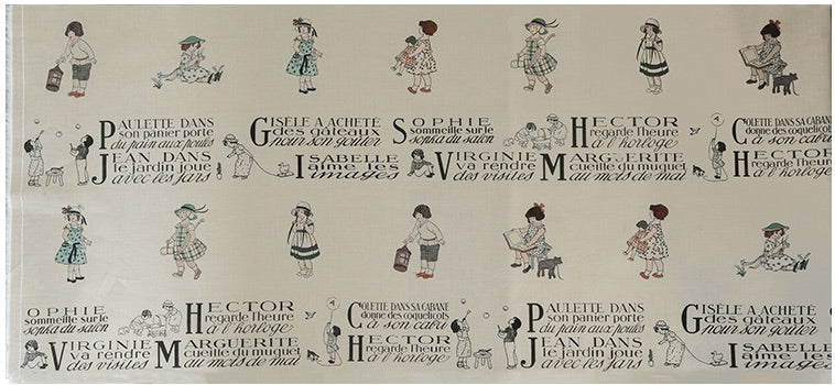 !! PRE - ORDER !! Alphabet and doll (35cm x 110cm)