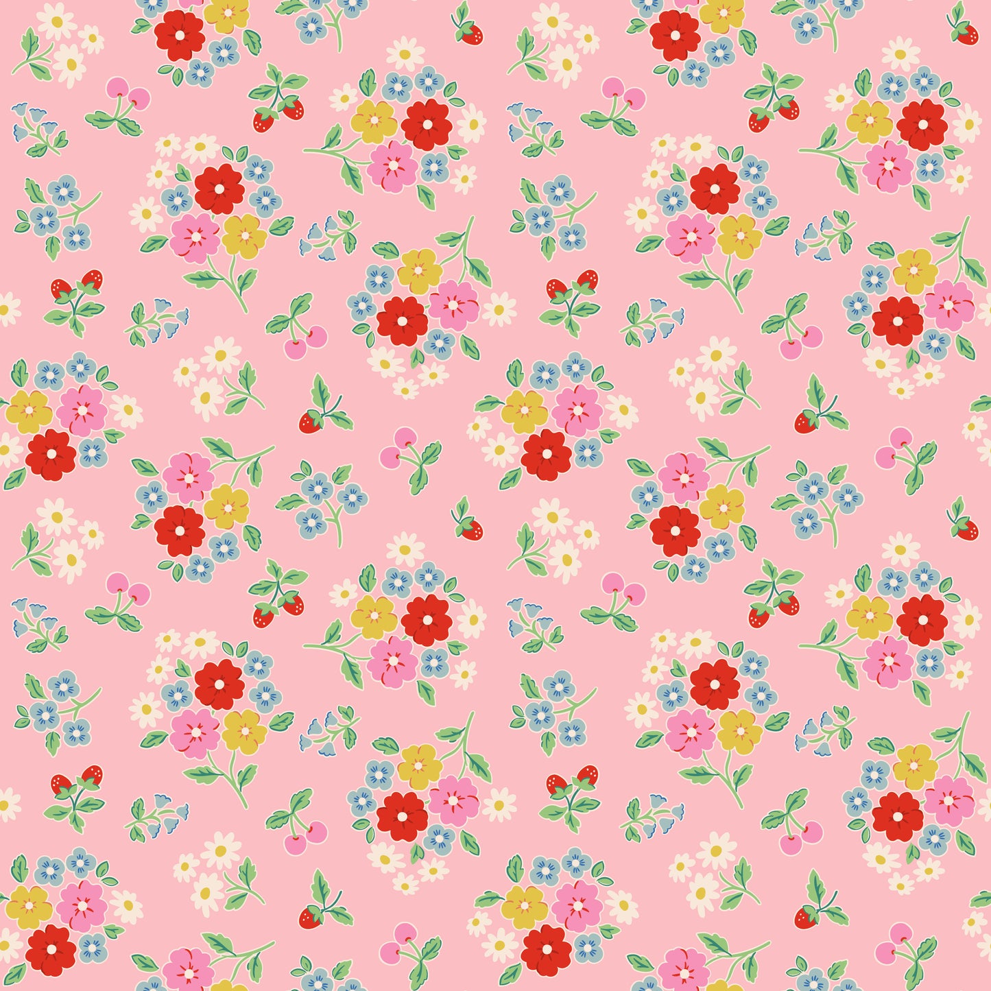 Bluebells and Buttercups - Bluebells & Buttercups Pink