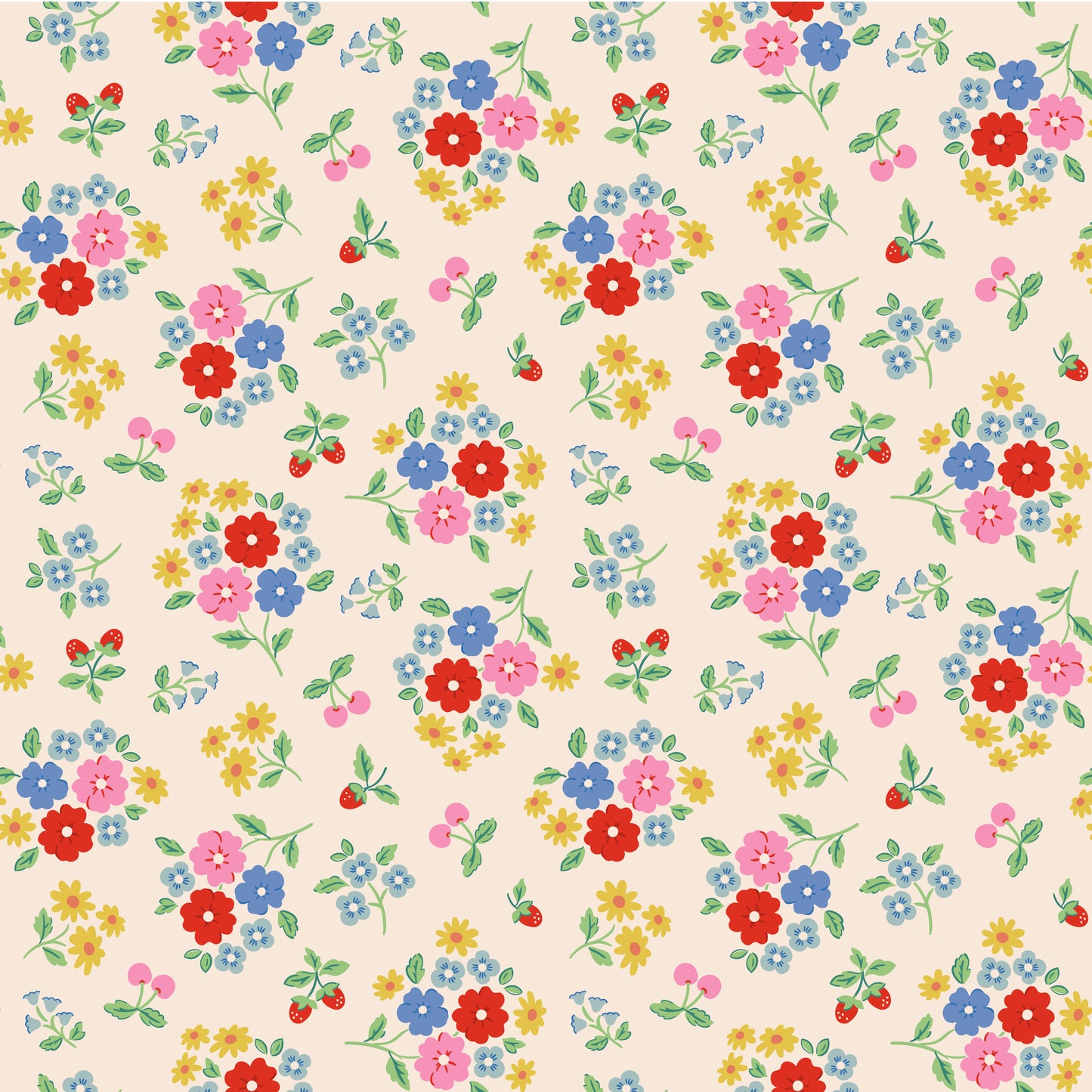 Bluebells and Buttercups - Bluebells & Buttercups White