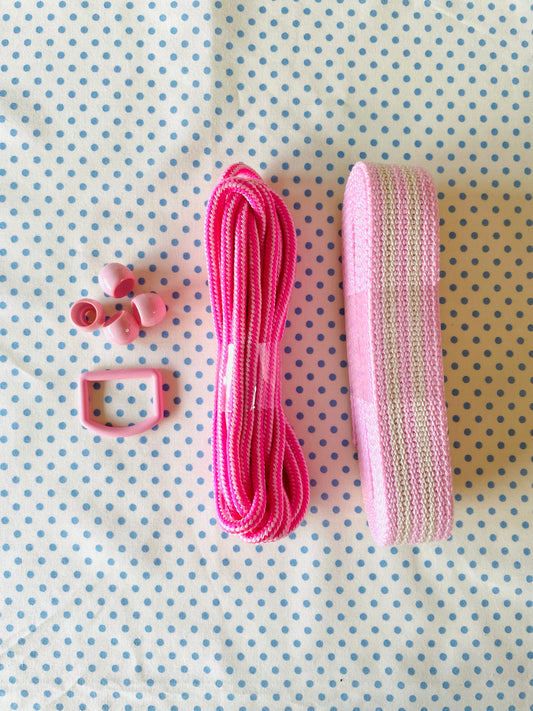 KOKKA - Cord & Cap set (stripy pink)