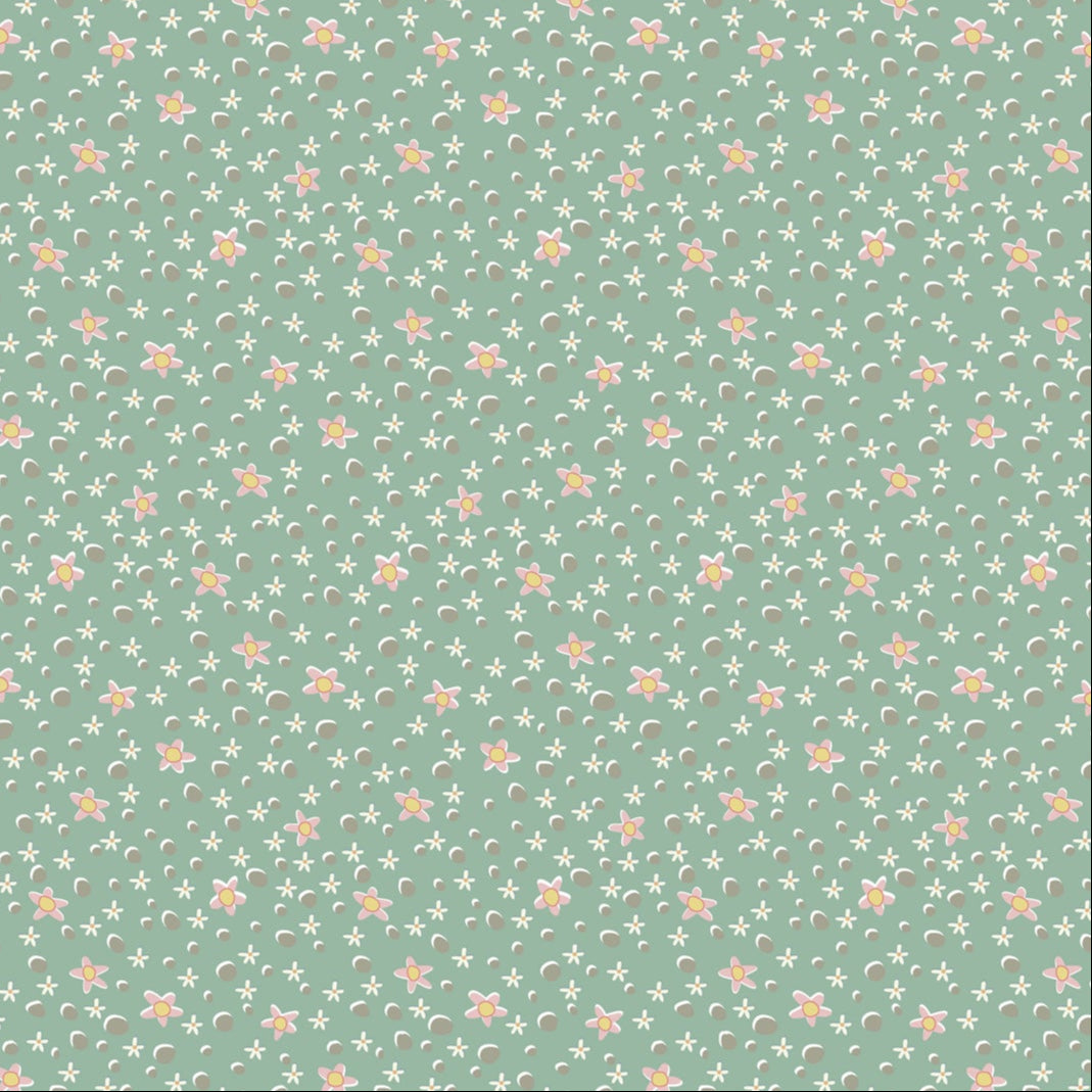 !! PRE ORDER !! Little flowers - DV7429 (turquoise)
