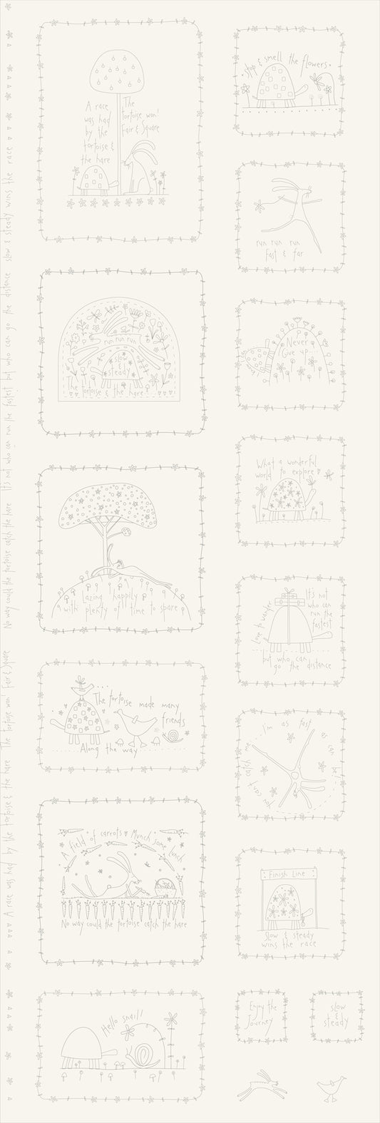 !! PRE ORDER !! Slow and Steady Stitchery panel  - DV7441