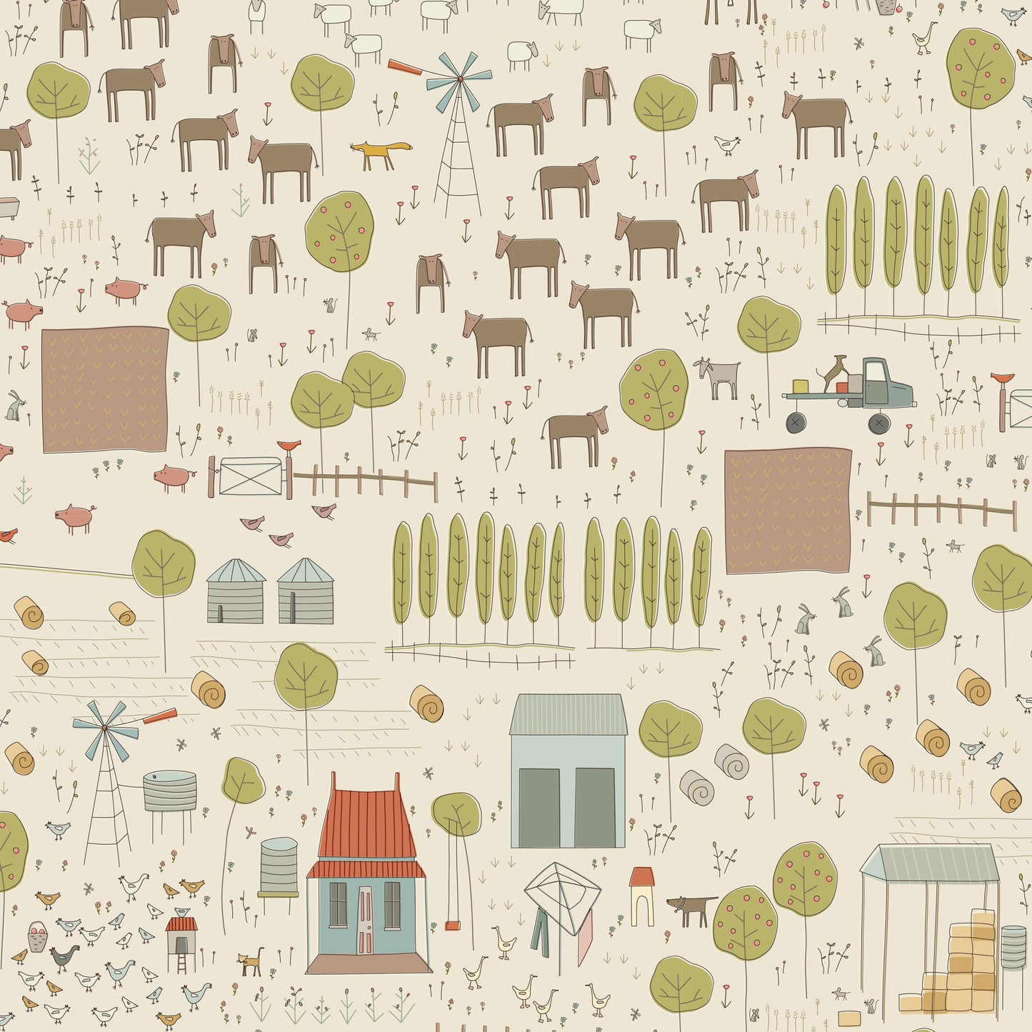 Appleby Farm -- Main print DV7730 (cream)