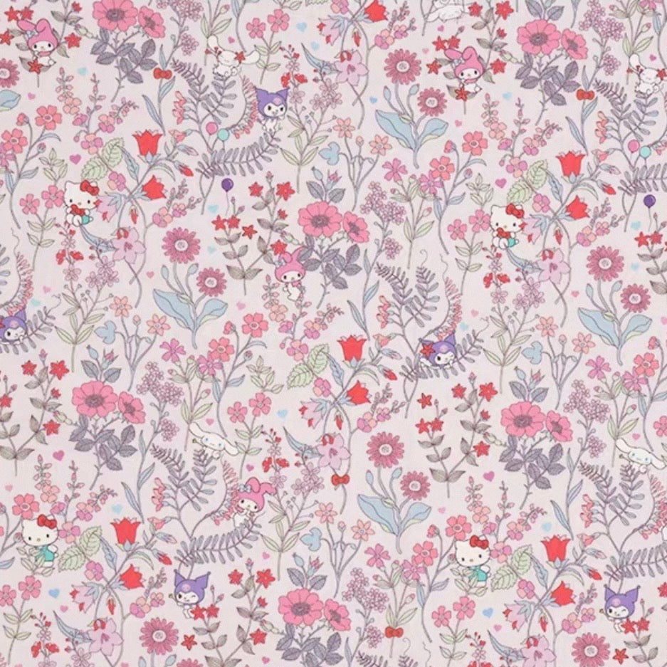 !! PRE Order! ! Liberty Japan & Hello Kitty - flower meadow (pink)