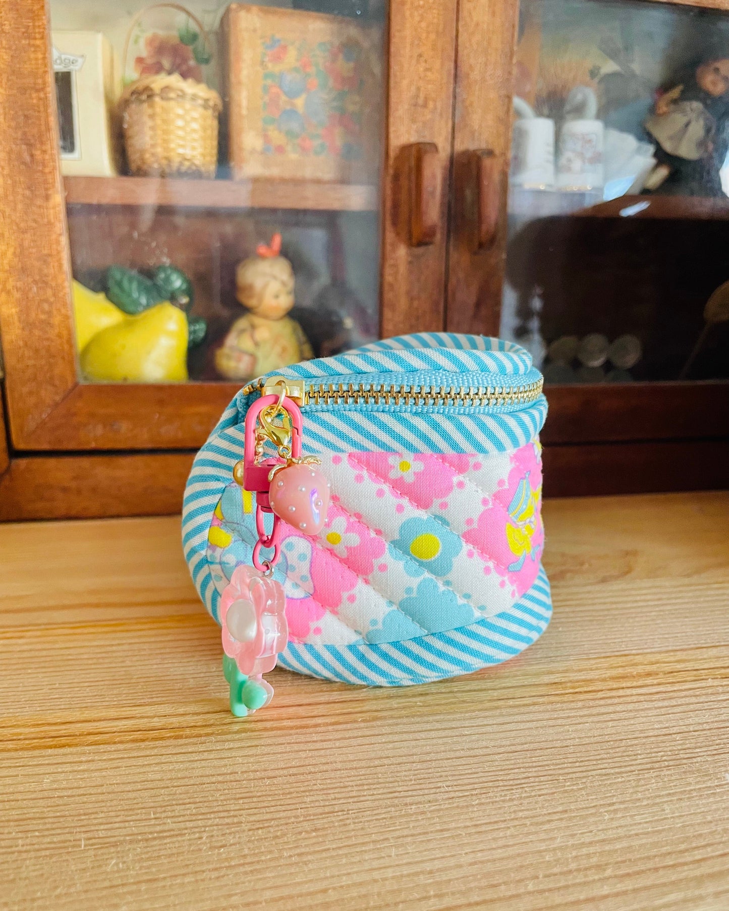 Sewing Kit -- Littleton Pouch (antique pink & blue)