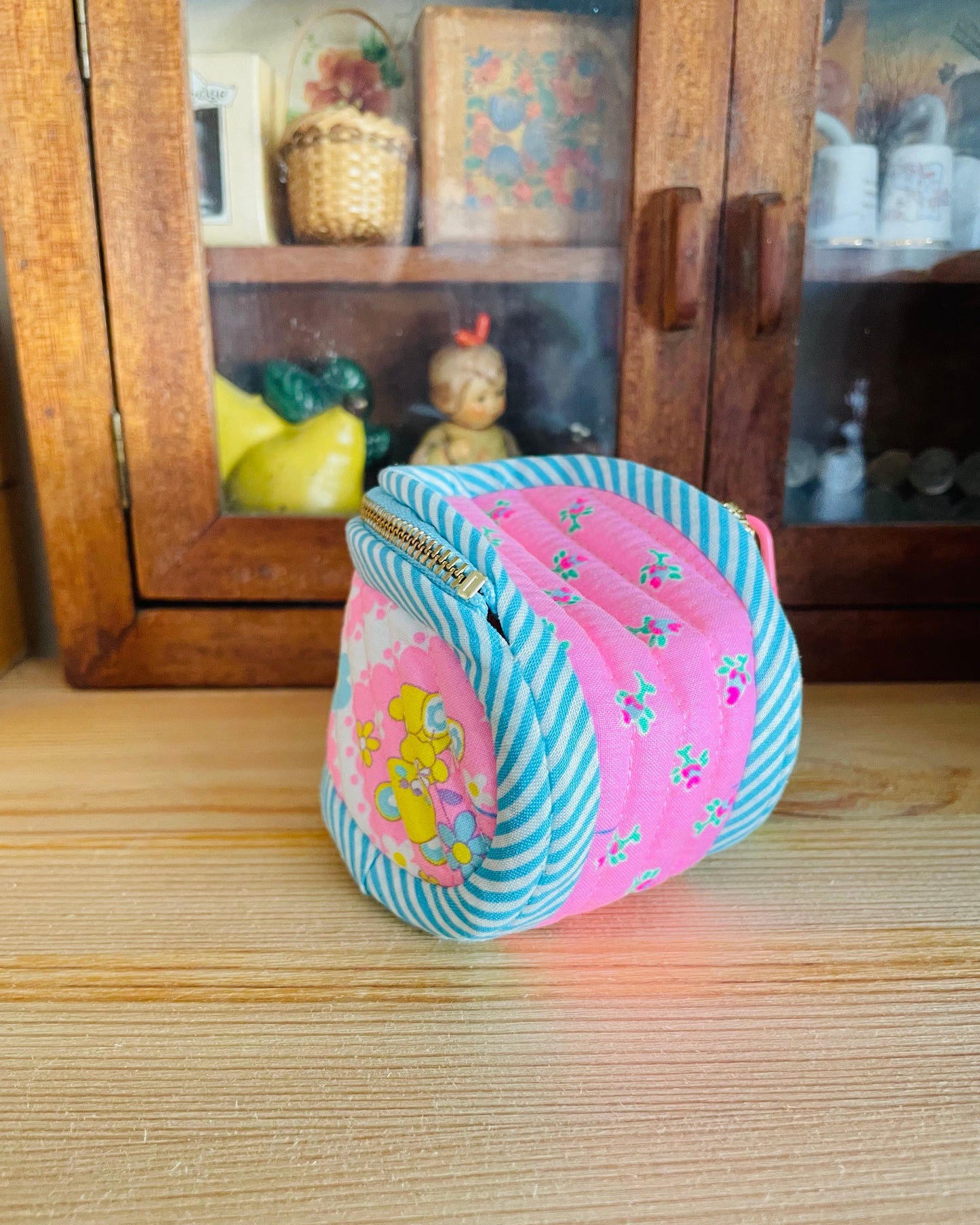 Sewing Kit -- Littleton Pouch (antique pink & blue)