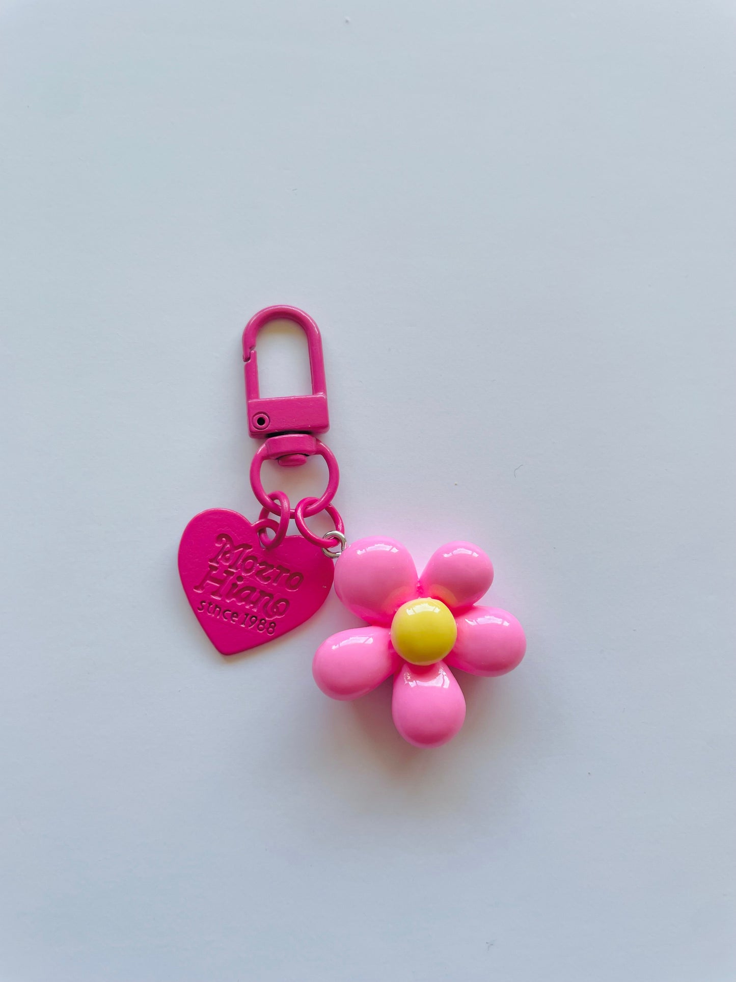 Zipper Charm - Flower & Love (pink)