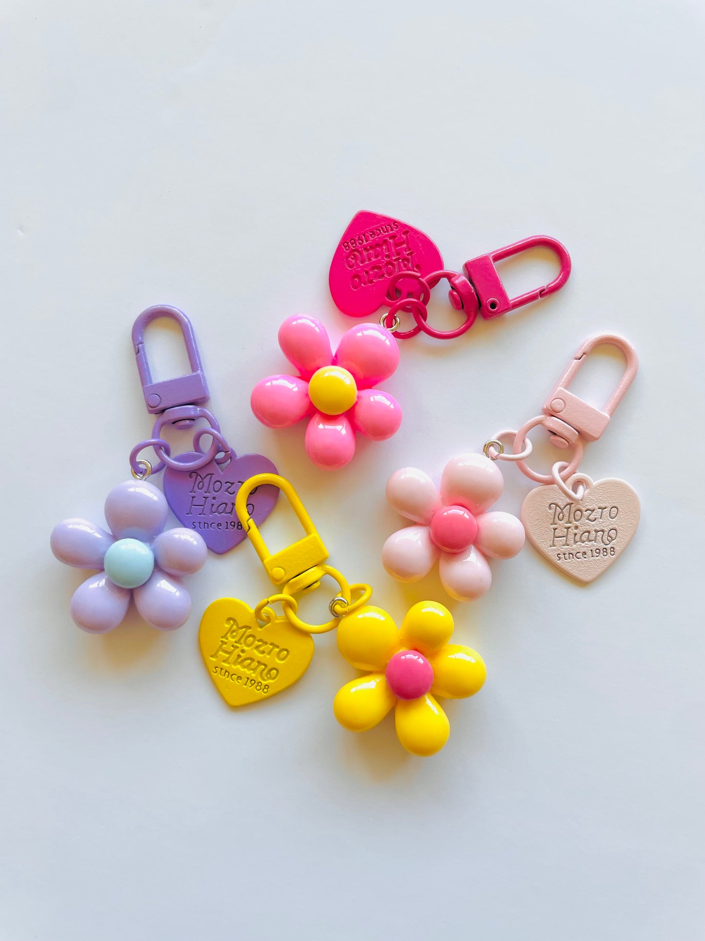 Zipper Charm - Flower & Love set
