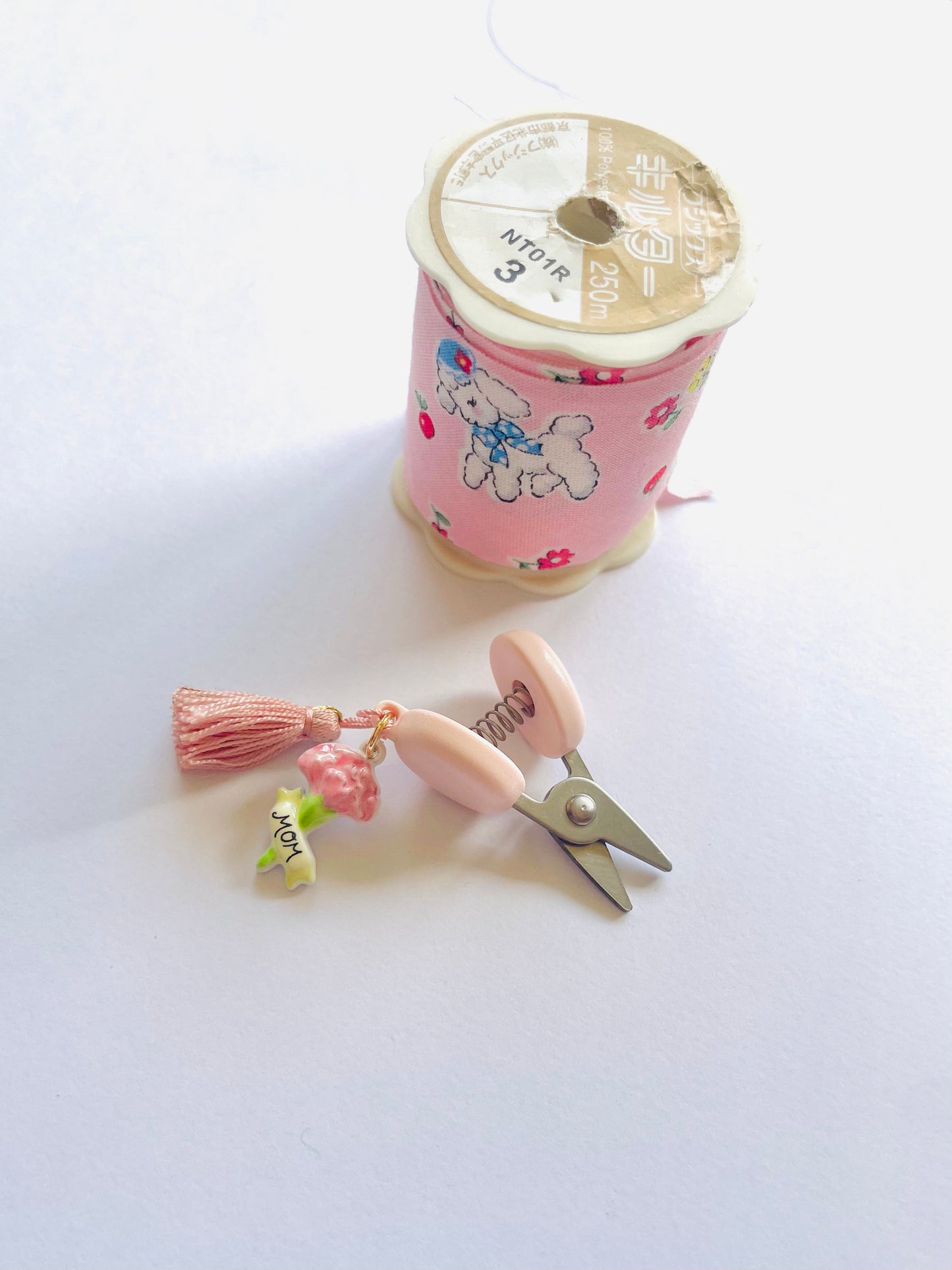 Zipper Charm - Carnation