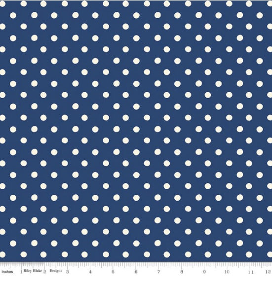 Cath Kidston® Signature Collection Button Spot Navy (C18374-NAVY)