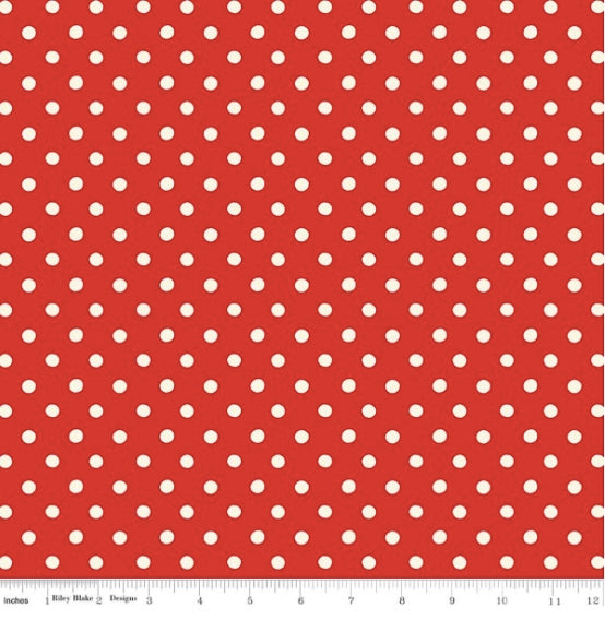 Cath Kidston® Signature Collection Button Spot Red (C18374-RED)