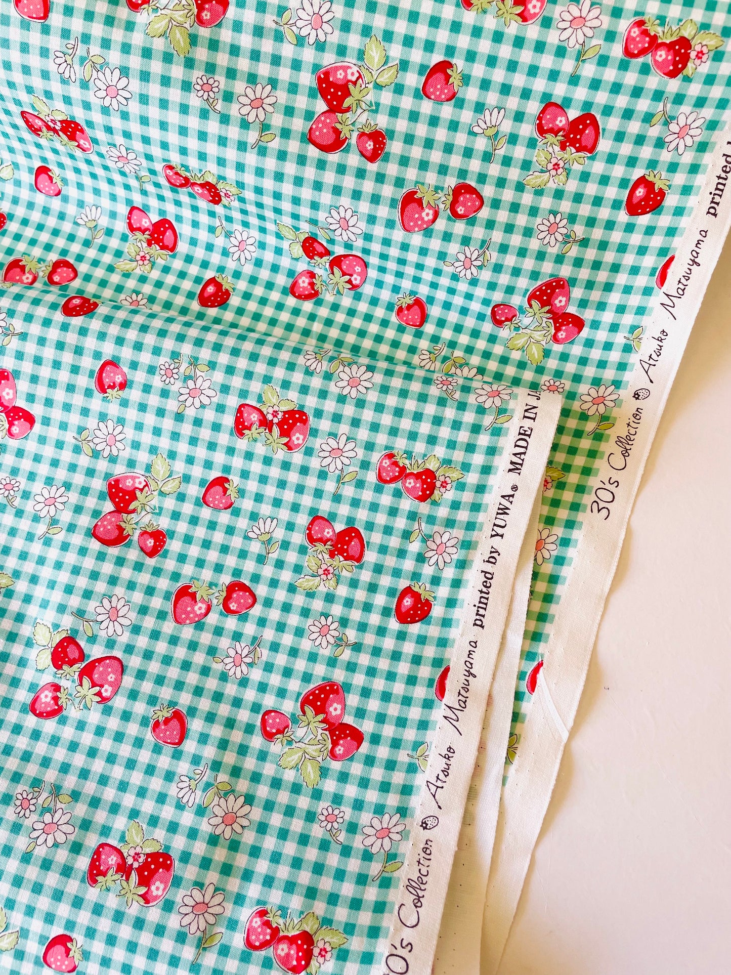 Atsuko Matsuyama - Check and Strawberry (green)
