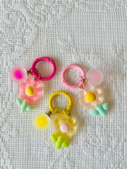 Zipper Charm -  happy flower bundle