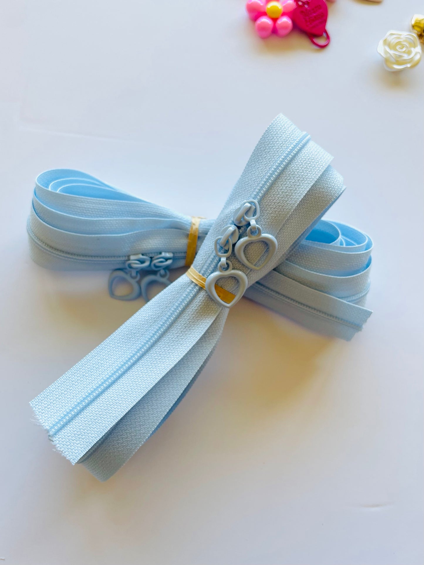 Continuous zipper set (light blue)