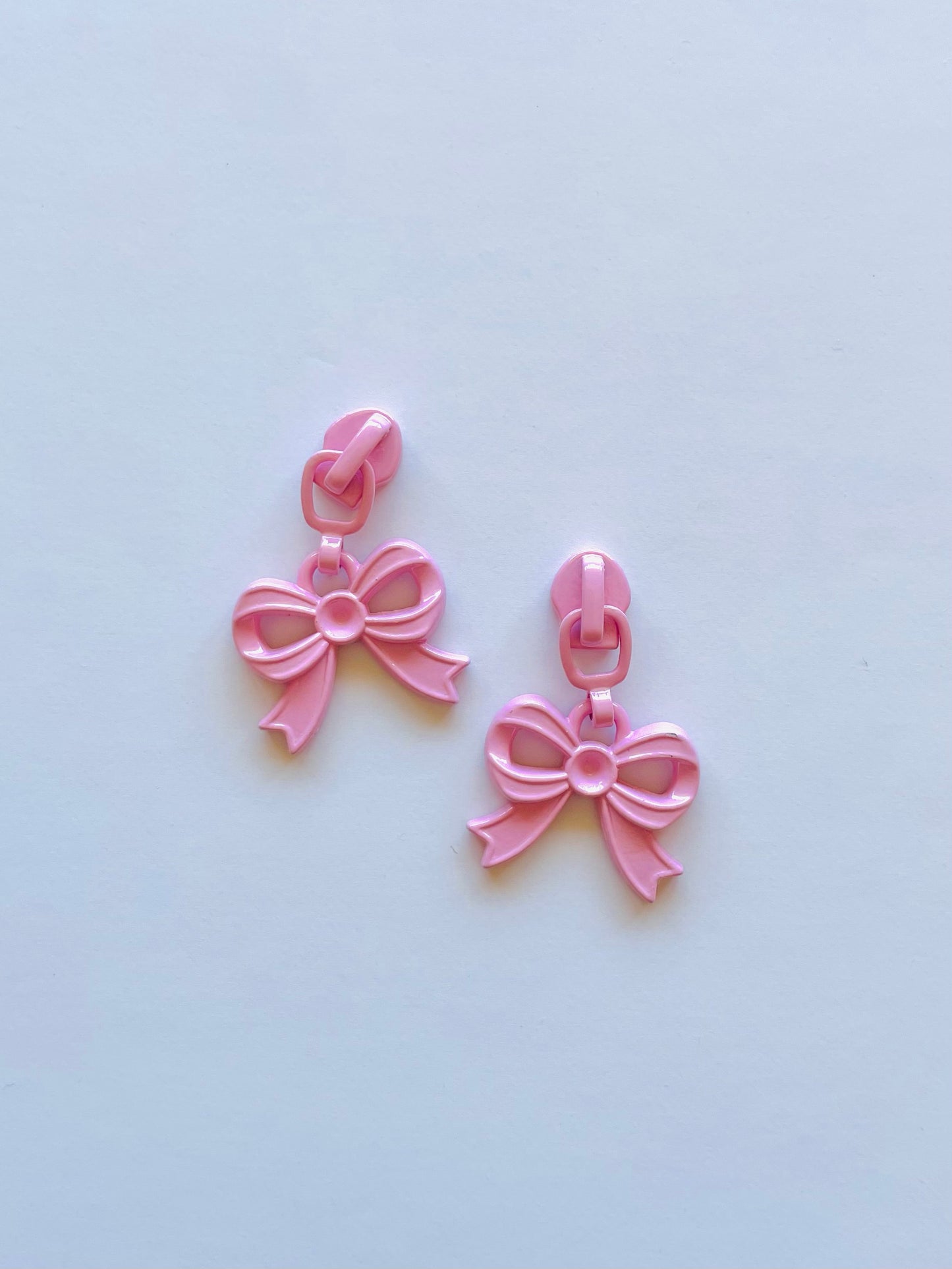 Continuous zipper slider set - Bow (pink)