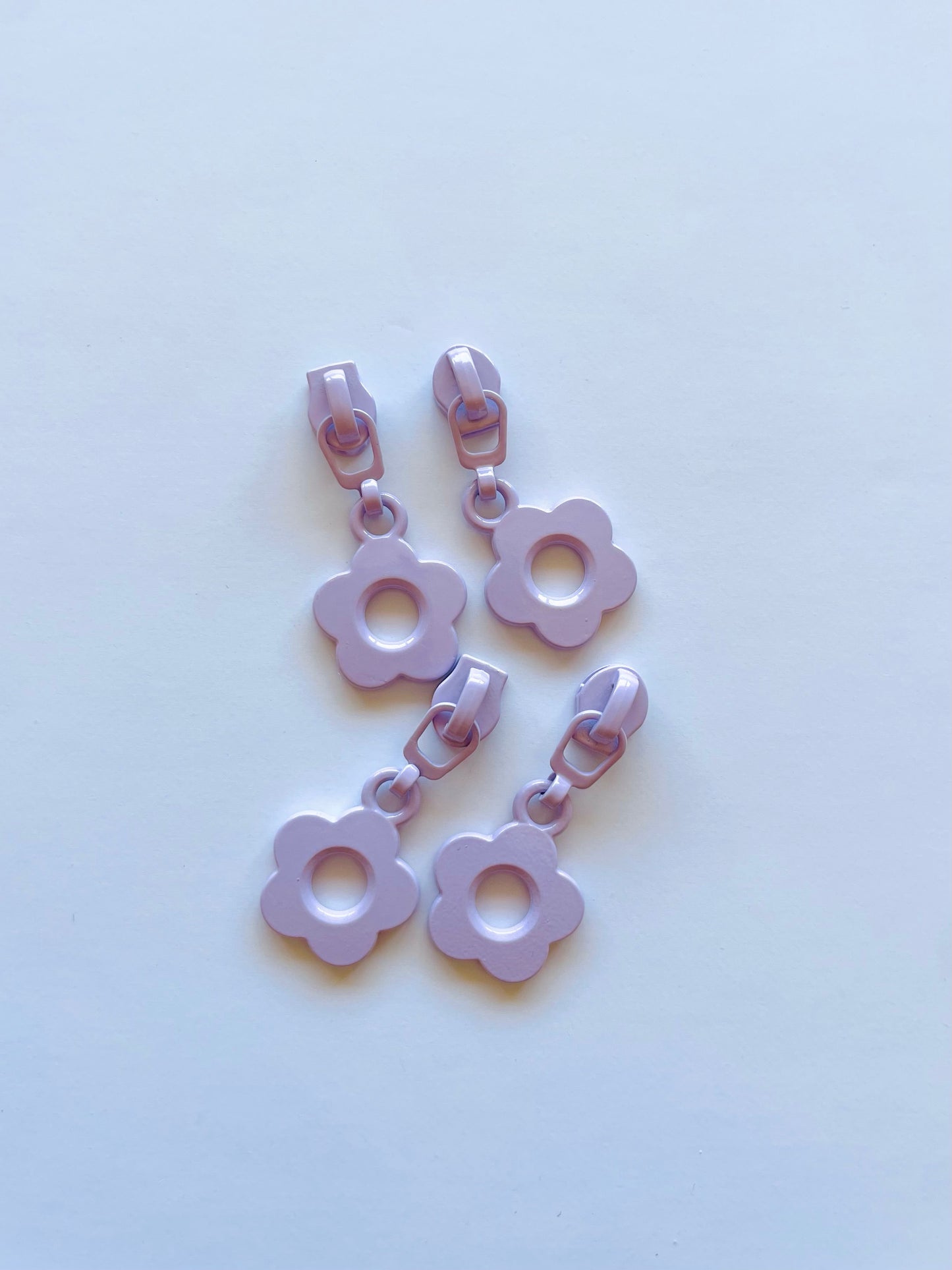 Continuous zipper slider set - Flower (lilac)
