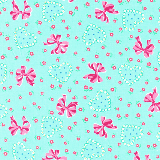 Heart & Ribbon - Turquoise