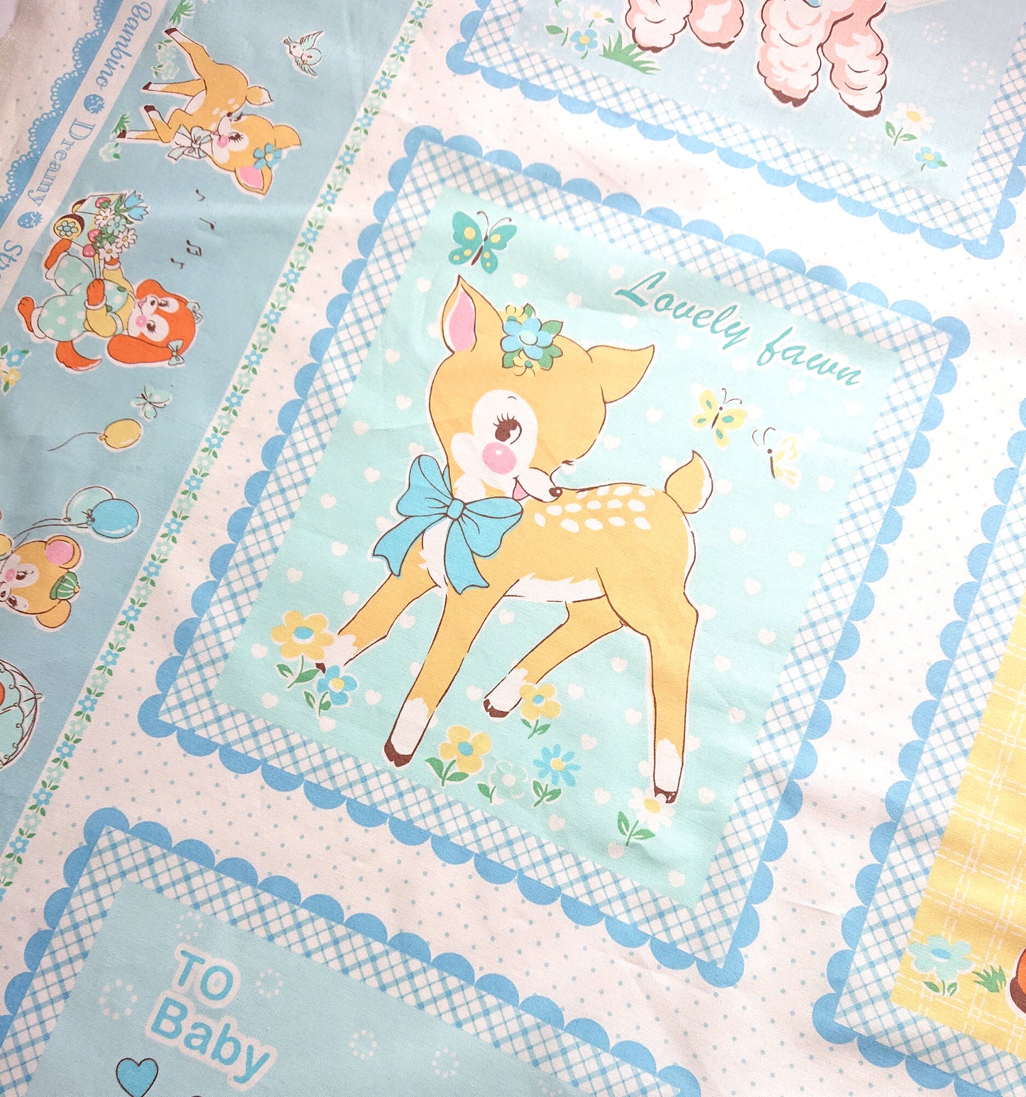 Lovely Animal Panel -- Light Blue