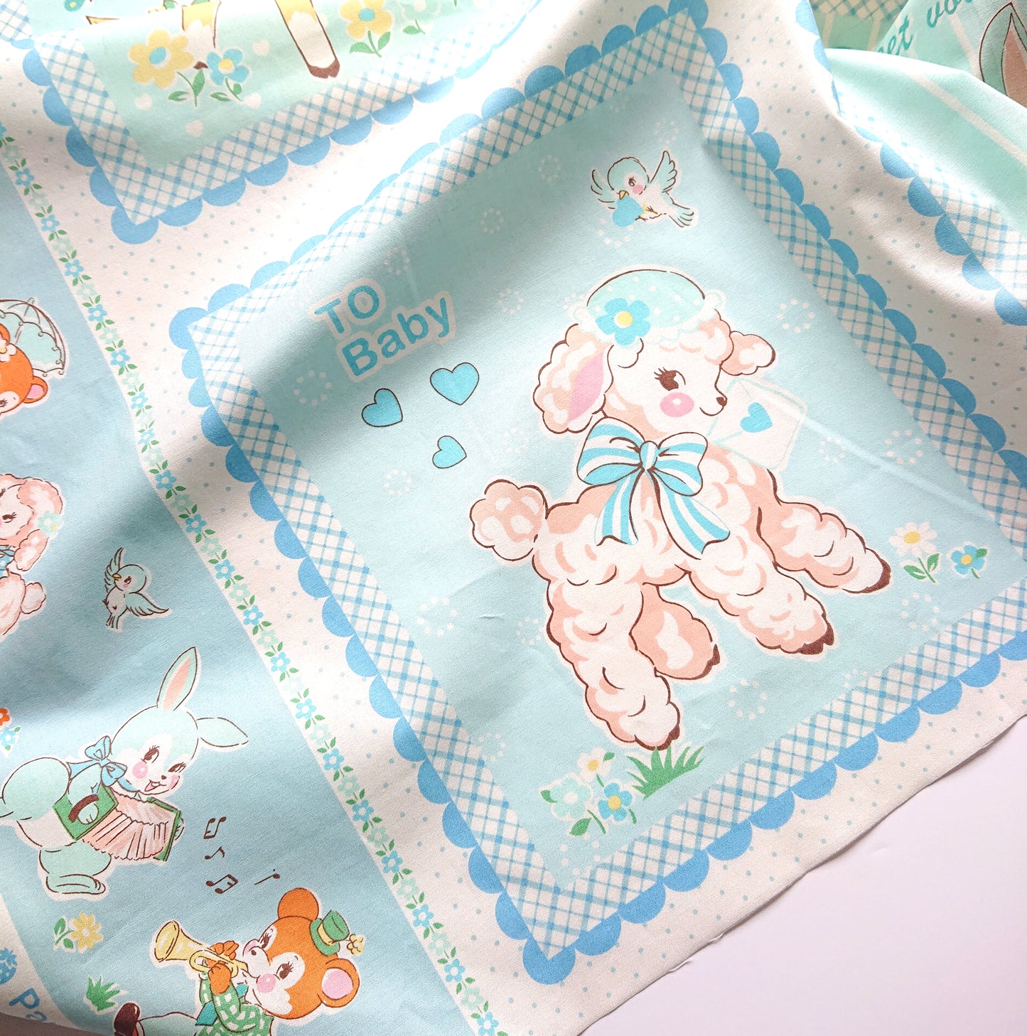 Lovely Animal Panel -- Light Blue