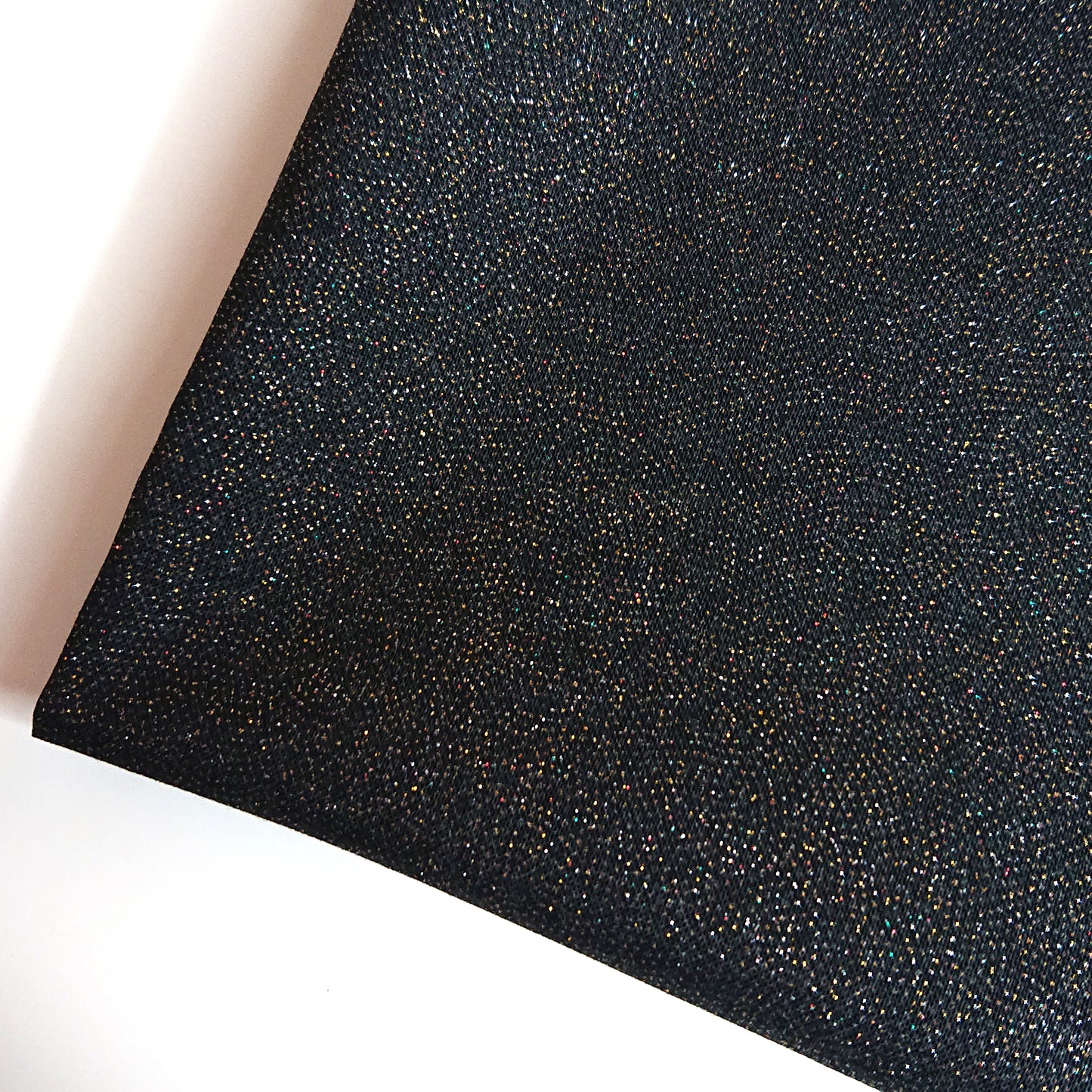 Solid Colour Fabric with Glitters -- Black