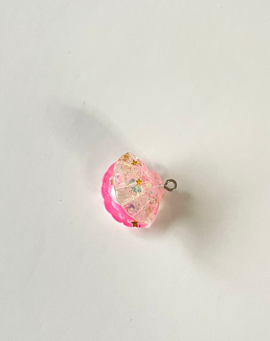 Zipper Charm - Clam & Pearl (Pink)