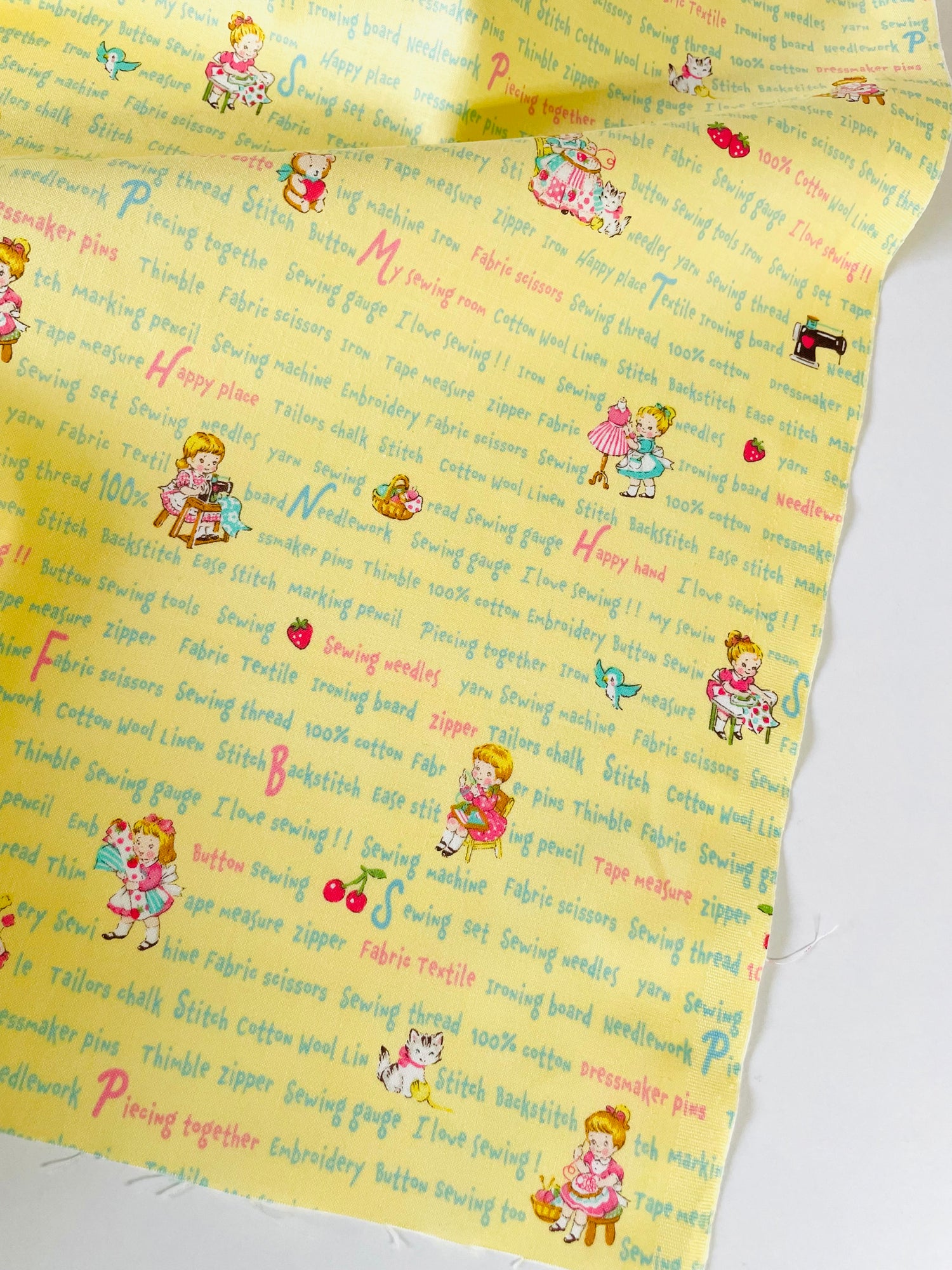 Yellow Pattern Texts Sweet Sewing Texts - Yellow – Rose Garden Patchwork