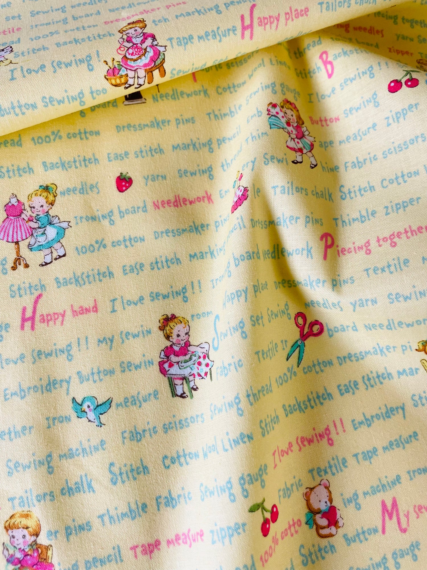 Yellow Pattern Texts Sweet Sewing Texts - Yellow – Rose Garden Patchwork