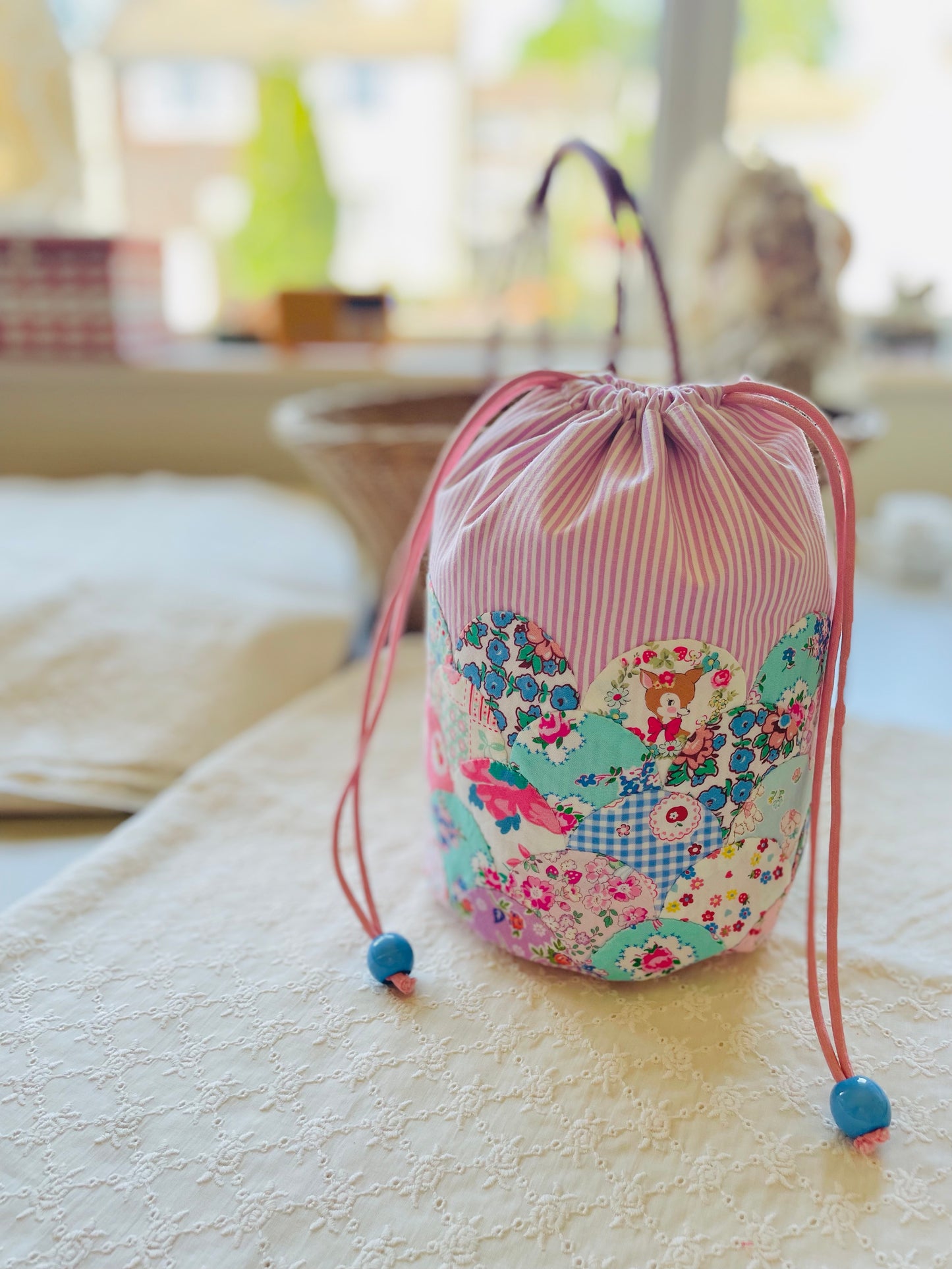Sewing Kit - Alice Drawstring Bag