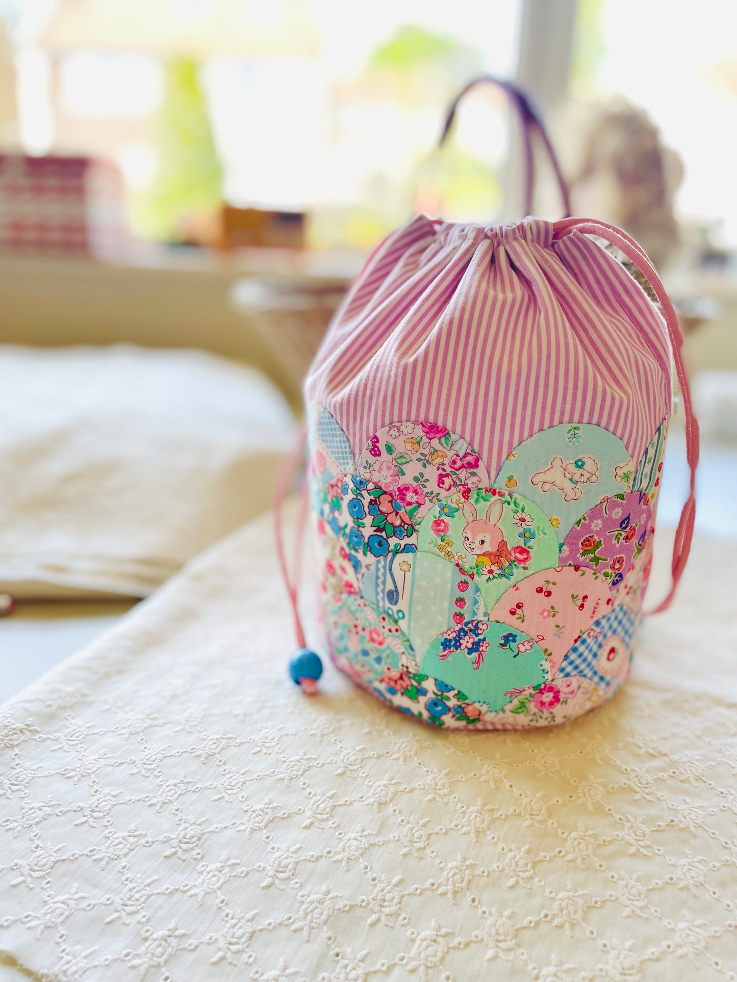 Sewing Kit - Alice Drawstring Bag
