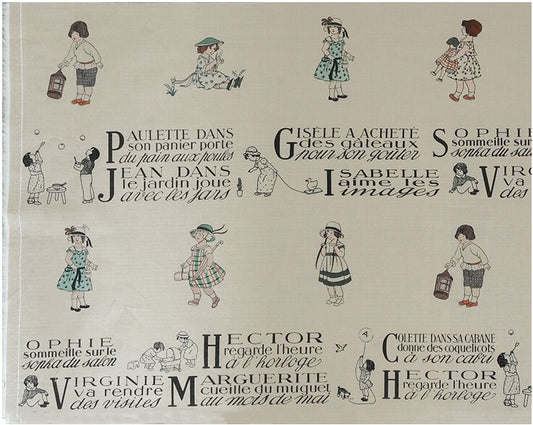 !! PRE ORDER !! Alphabet (panel fabric 35cm x 110cm)