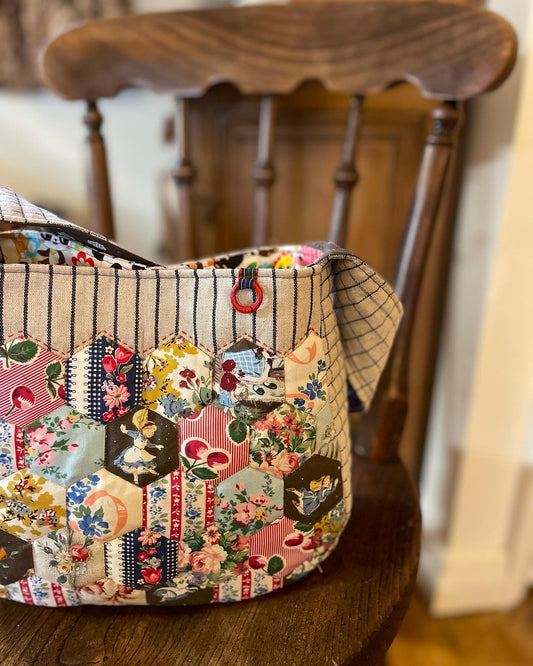 Sewing Pattern -- Basket of Flowers Handbag (PDF)