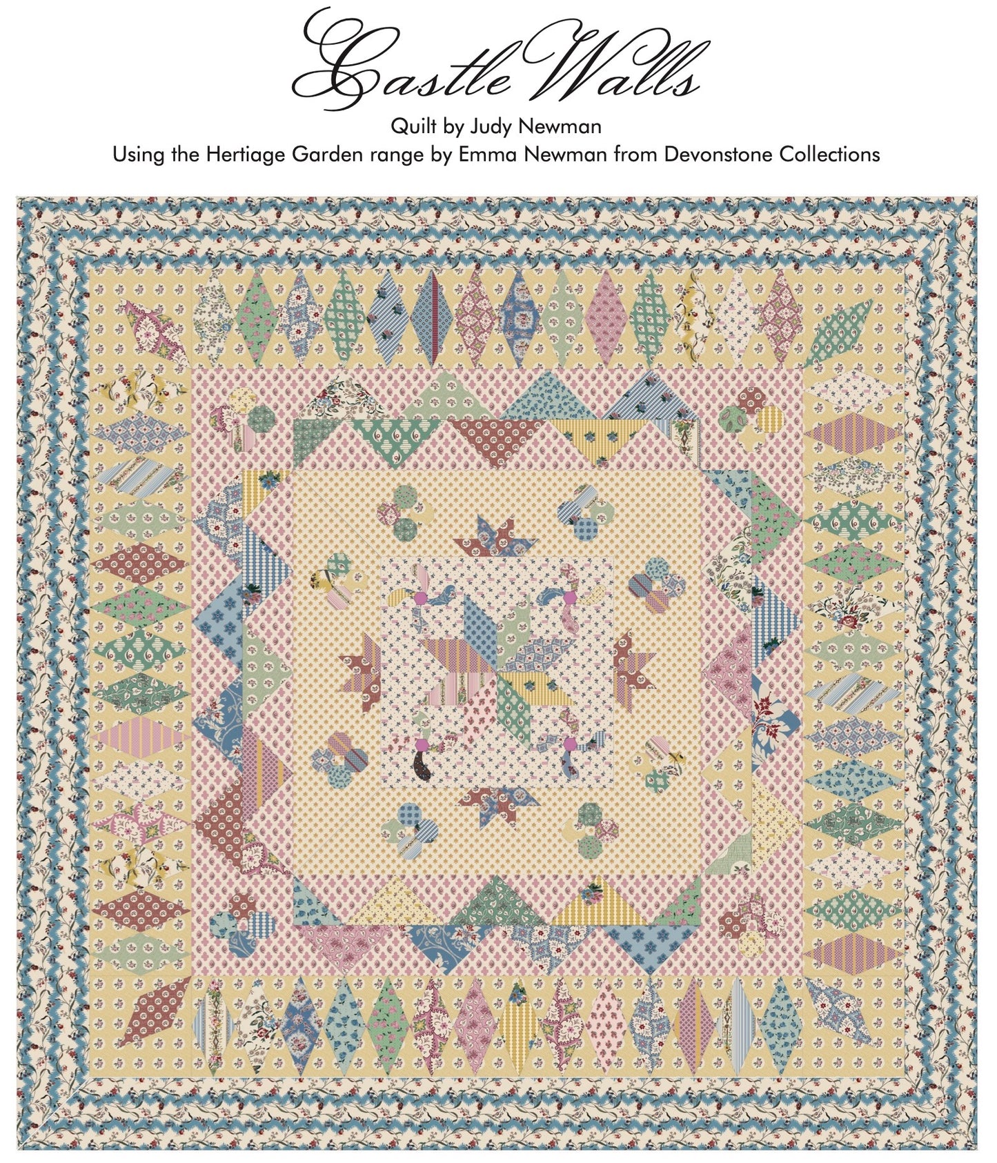 Sewing Kit - "Castle Walls" Quilt by Judy Newman (with Heritage Garden Fabric collection)