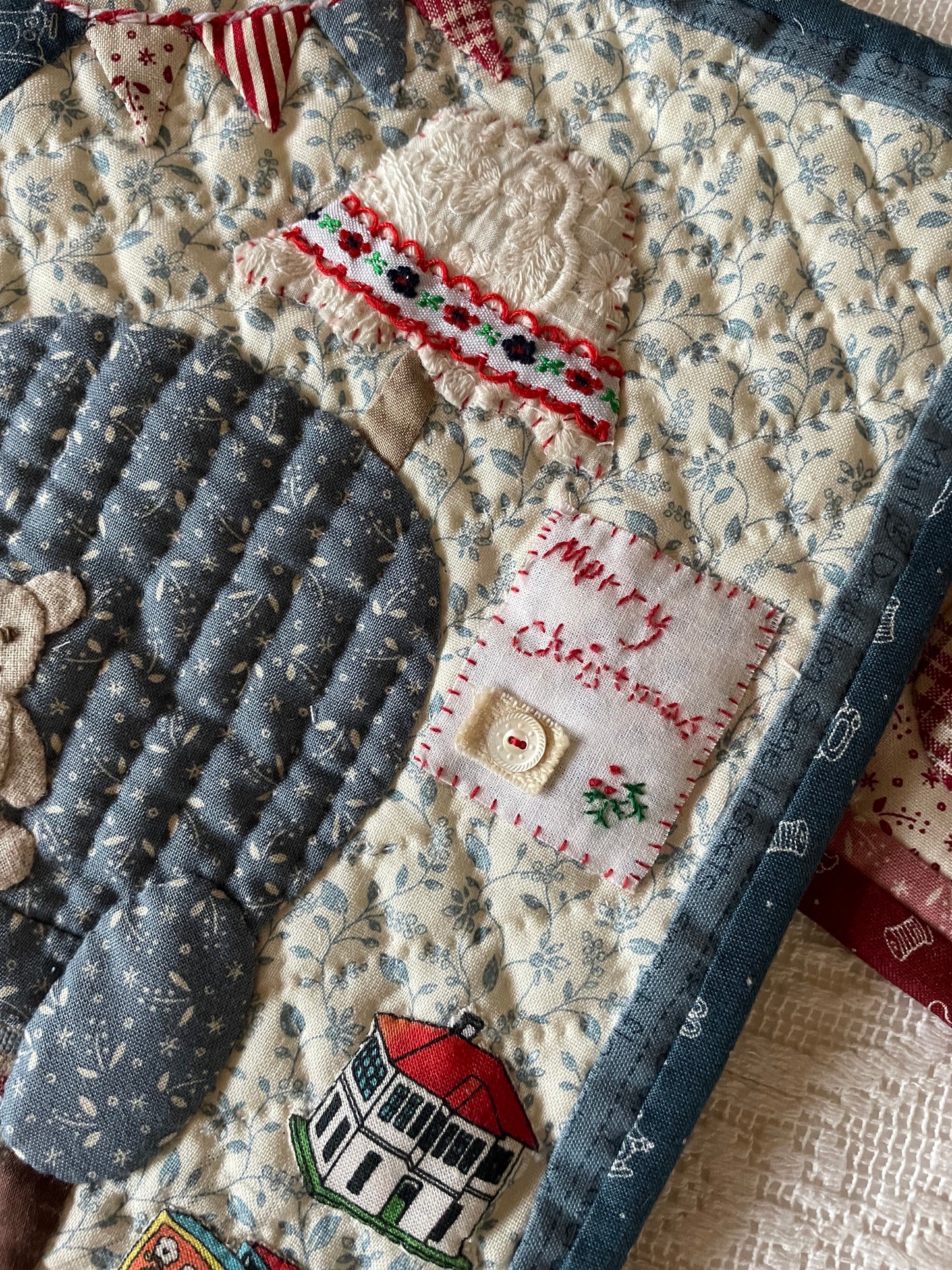 Sewing Kit -- Cosy Christmas Room (blue)