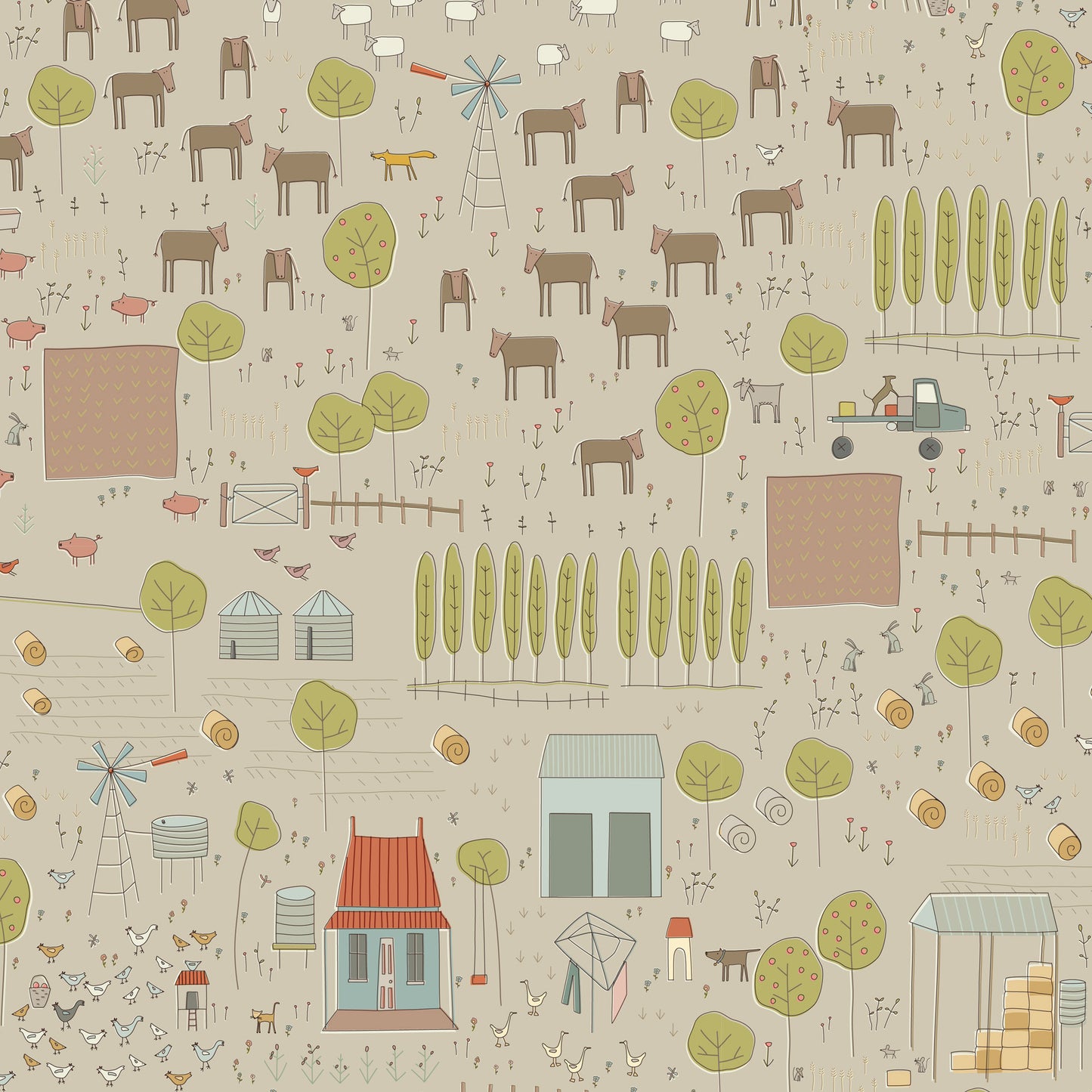 Appleby Farm -- Main print DV7731 (light brown)