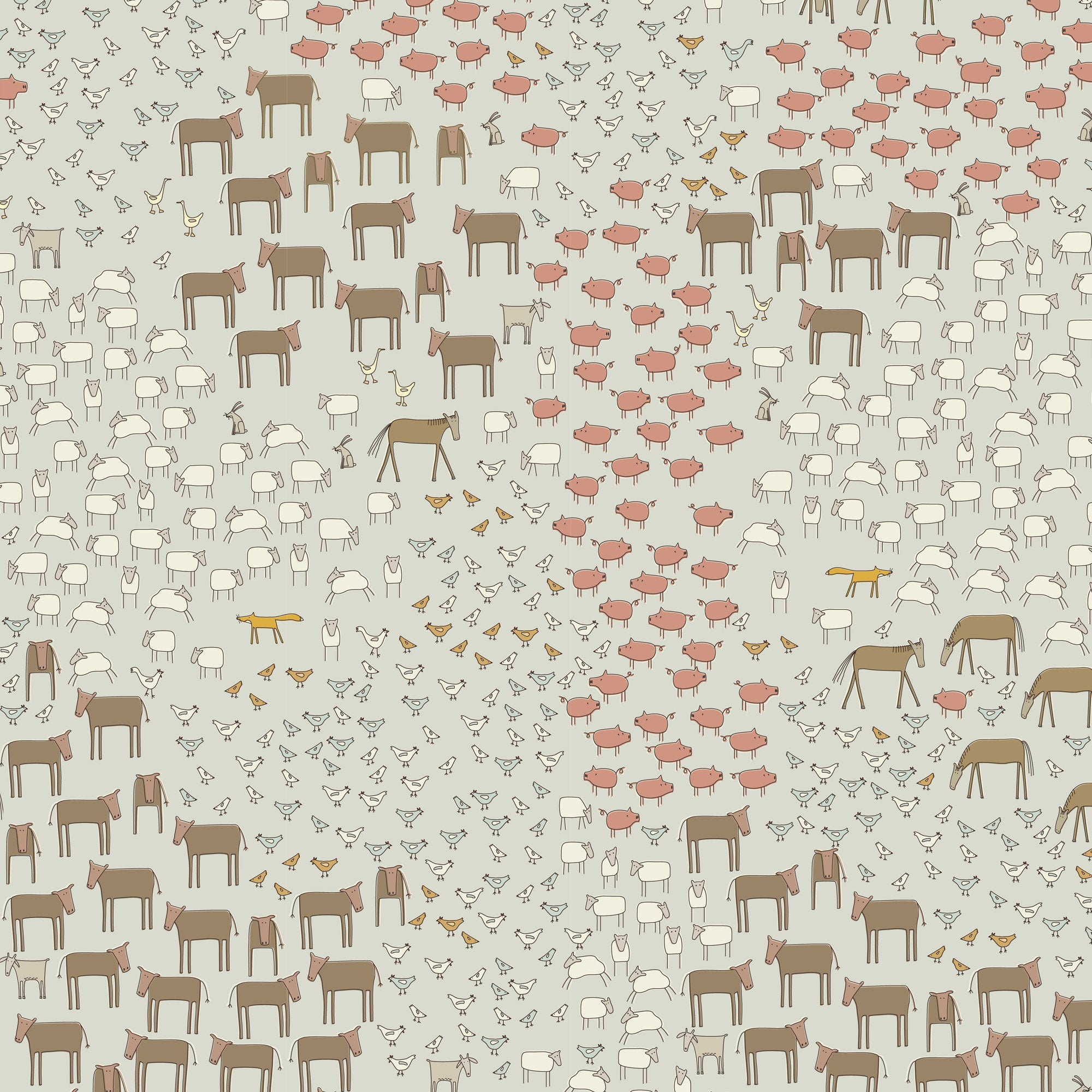 Appleby Farm -- Animals DV7733 (light brown) – Rose Garden Patchwork