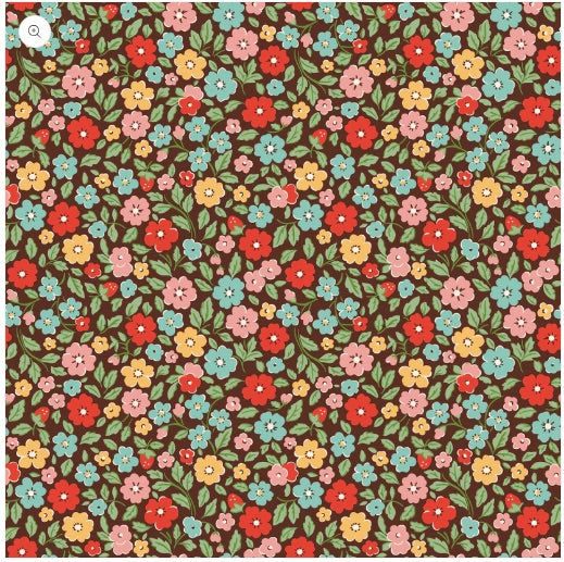 Farmhouse Fancy - Country Flowers Brown (Pre Order. Dispatching approx. mid December 2025)