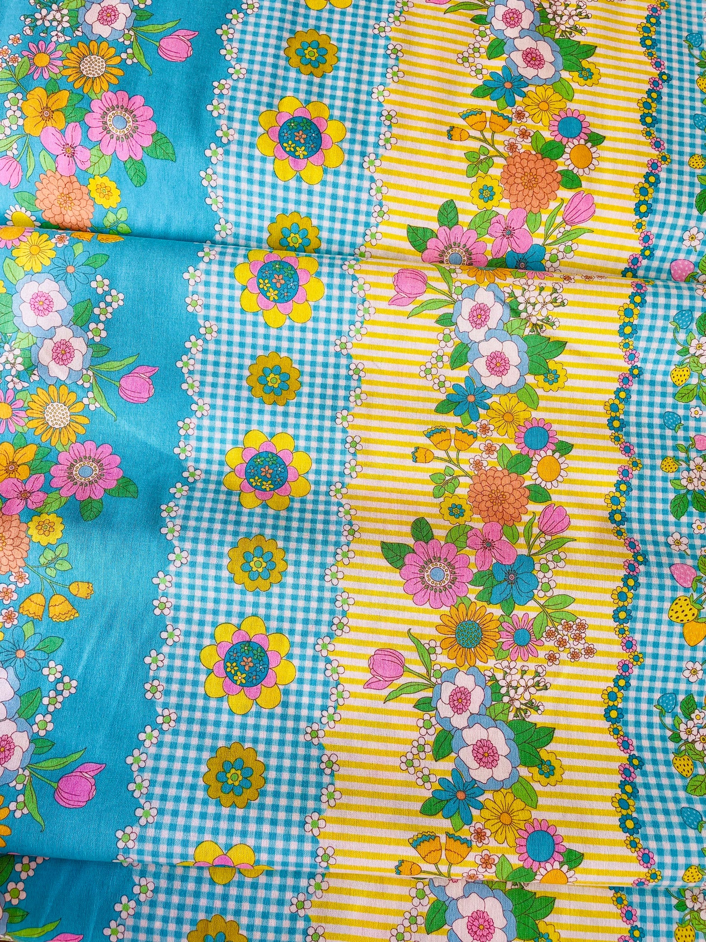 70s Design - Flower days A (blue)