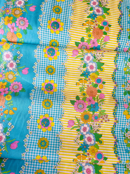 70s Design - Flower days A (blue)