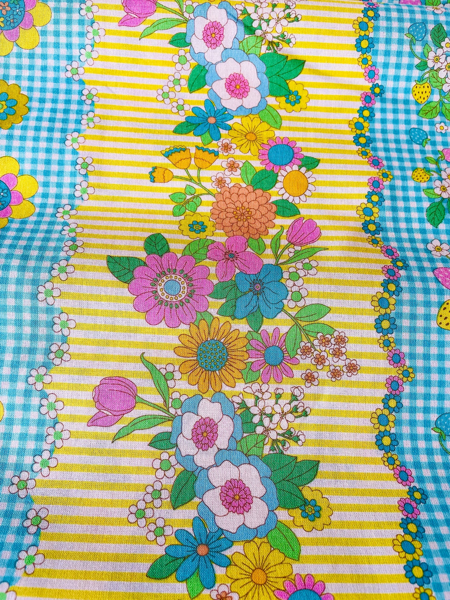 70s Design - Flower days A (blue)