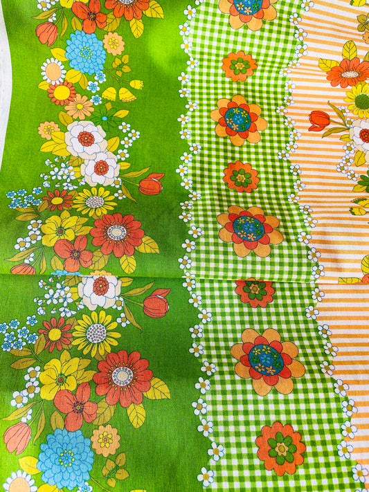 70s Design - Flower days A (green)