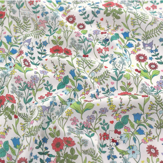 !! PRE Order! ! Liberty Japan & Hello Kitty - flower meadow (white)