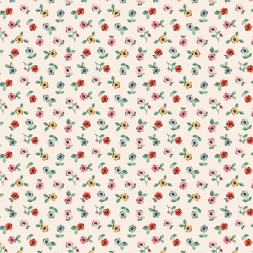 !! PRE ORDER !! CHERRY FLORALS - cream