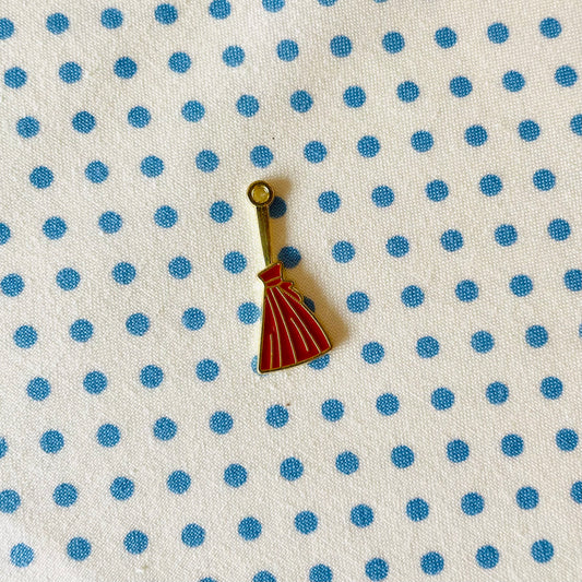 Zipper Charm - Witch Broom