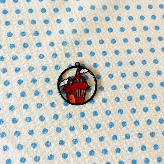 Zipper Charm - Ghost house