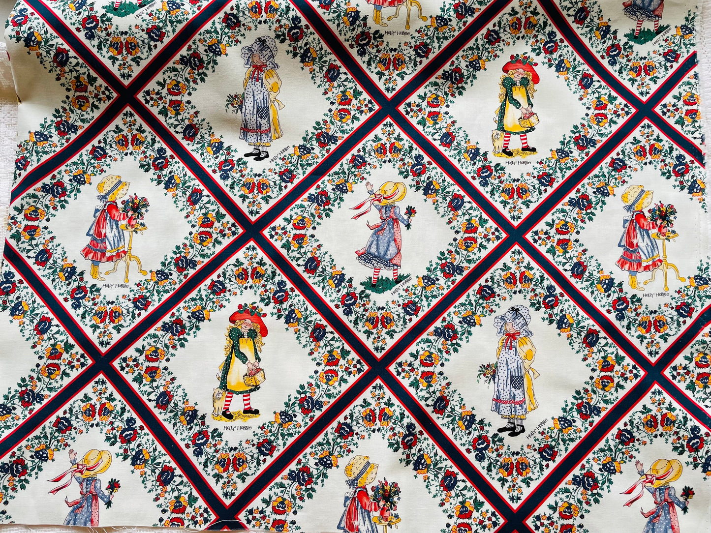 Novelty Holly Hobbies Lattice  (42cm x 110cm)