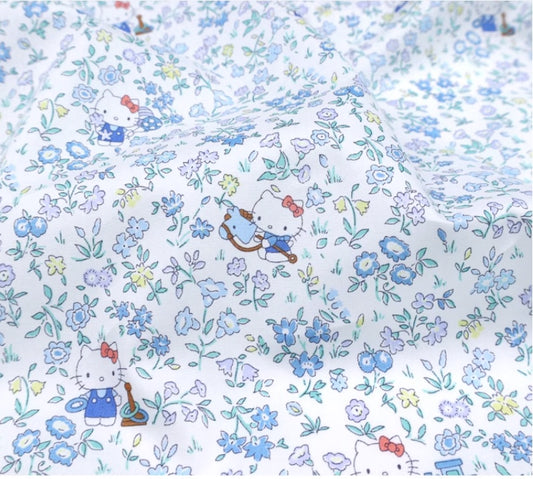 !!! PRE- ORDER !!! Liberty + Hello Kitty: ocean of flowers (light blue)