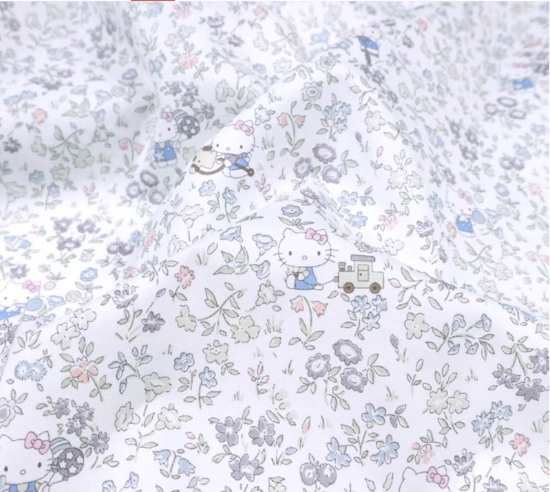 !!! PRE- ORDER !!! Liberty + Hello Kitty: ocean of flowers (light gray)