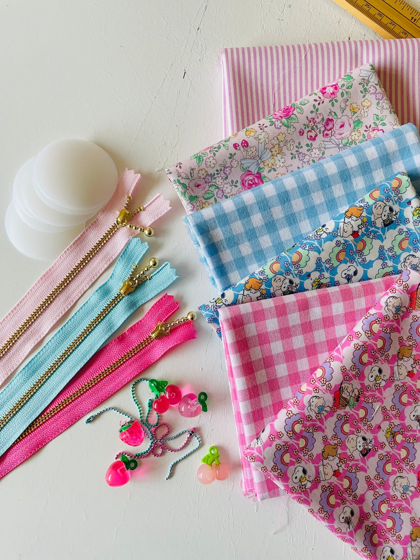 Sewing Kit - Mini Macaron Purse - Liberty + Snoopy Set